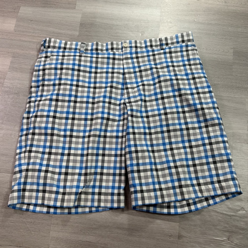Nike Shorts Mens 40 Blue Plaid 11" Inseam Dri-FIT Golf Performance 452712-103